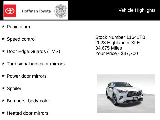 Used 2023 Toyota Highlander XLE AWD/4WD image 25