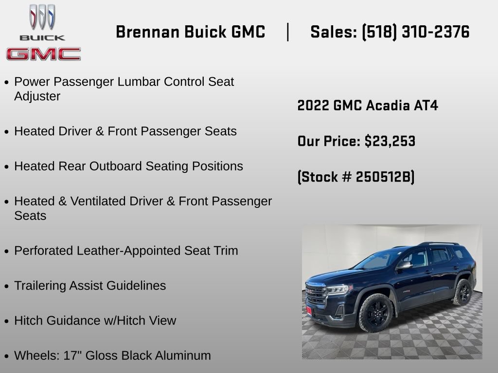 Certified 2022 GMC Acadia AT4 w/ Technology Package AWD/4WD image 35