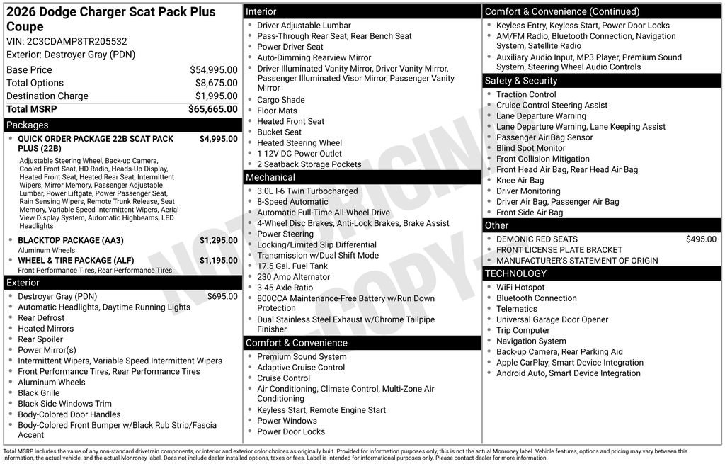 New 2026 Dodge Charger Scat Pack AWD/4WD image 4