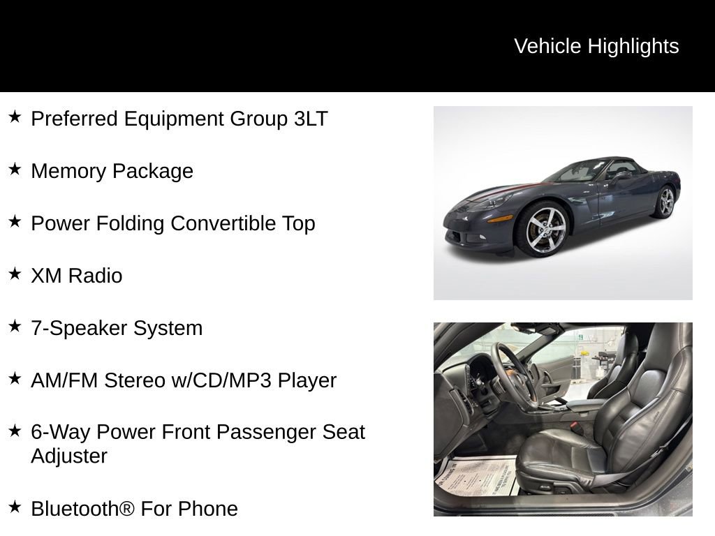 Used 2009 Chevrolet Corvette Convertible w/ Preferred Equipment Group image 2