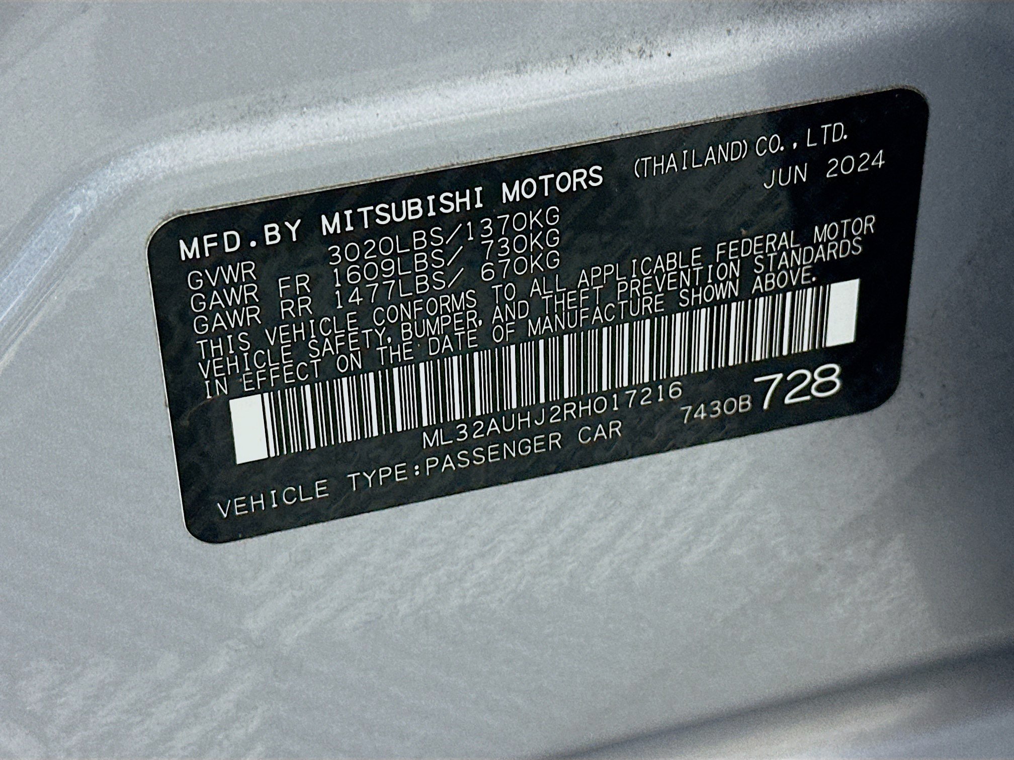 Used 2024 Mitsubishi Mirage ES FWD image 12