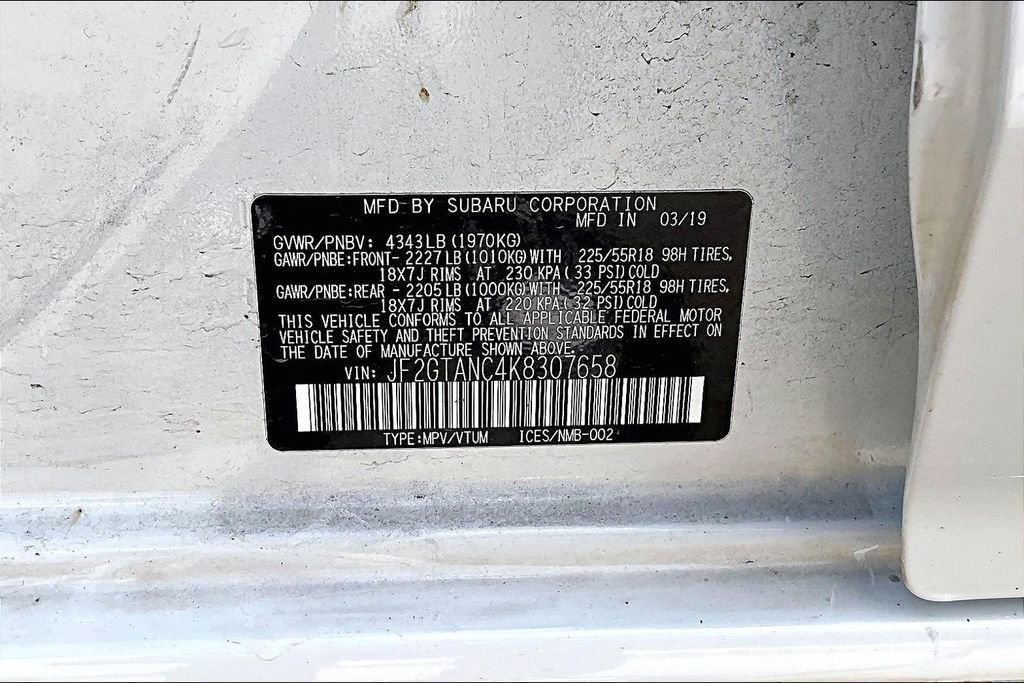 Used 2019 Subaru Crosstrek 2.0i Limited w/ Moonroof Package w/Navigation AWD/4WD image 30