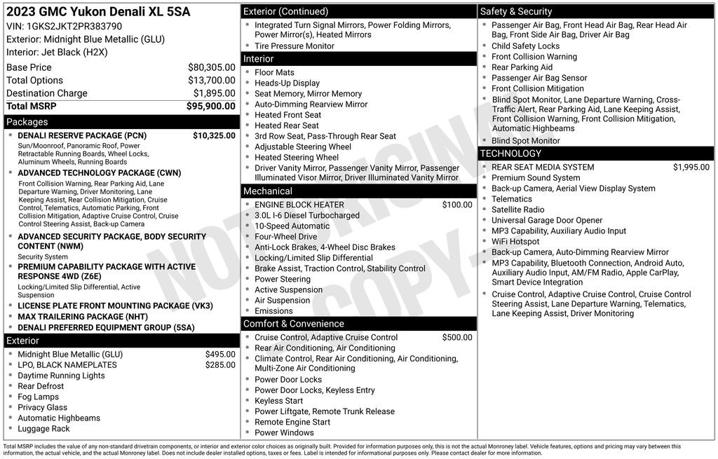 Certified 2023 GMC Yukon XL Denali w/ Denali Reserve Package AWD/4WD image 5