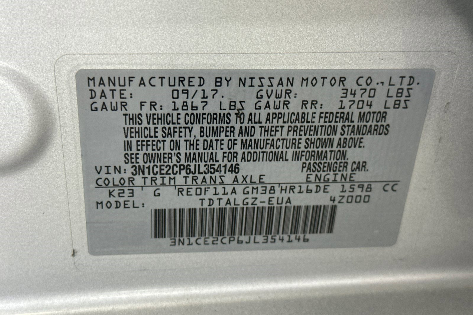 Used 2018 Nissan Versa Note SR image 21