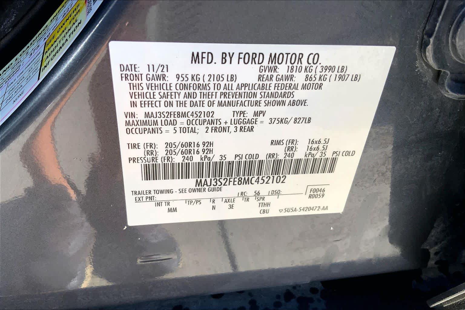 Used 2021 Ford EcoSport S FWD image 35