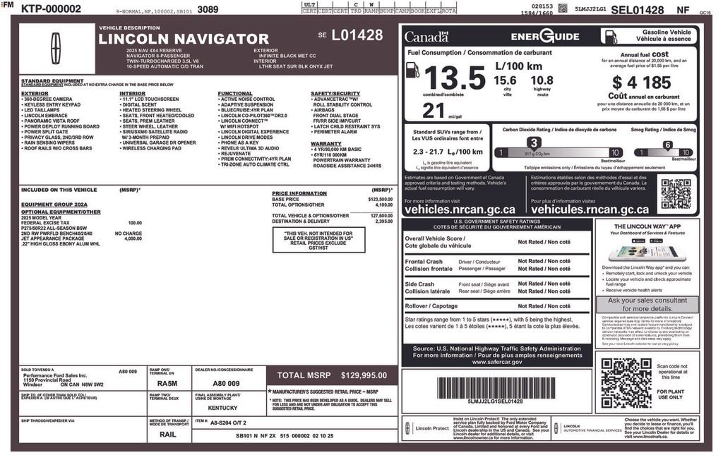 Used 2025 Lincoln Navigator Reserve w/ Jet Appearance Package image 6