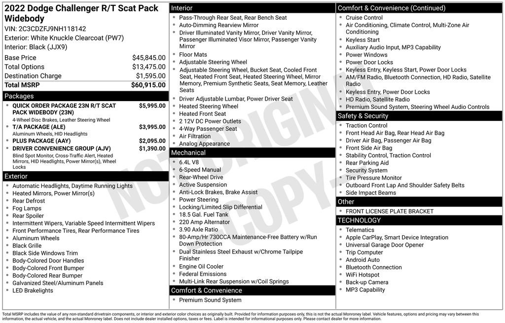 Used 2022 Dodge Challenger R/T Scat Pack RWD image 13