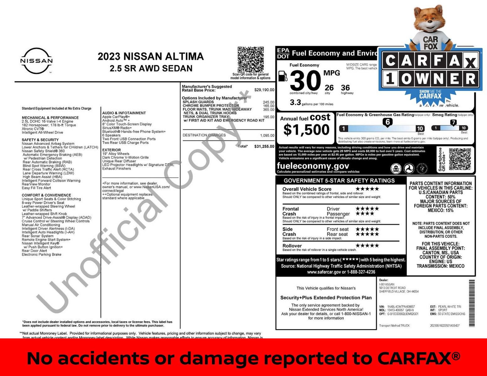 Certified 2023 Nissan Altima 2.5 SR AWD/4WD image 3