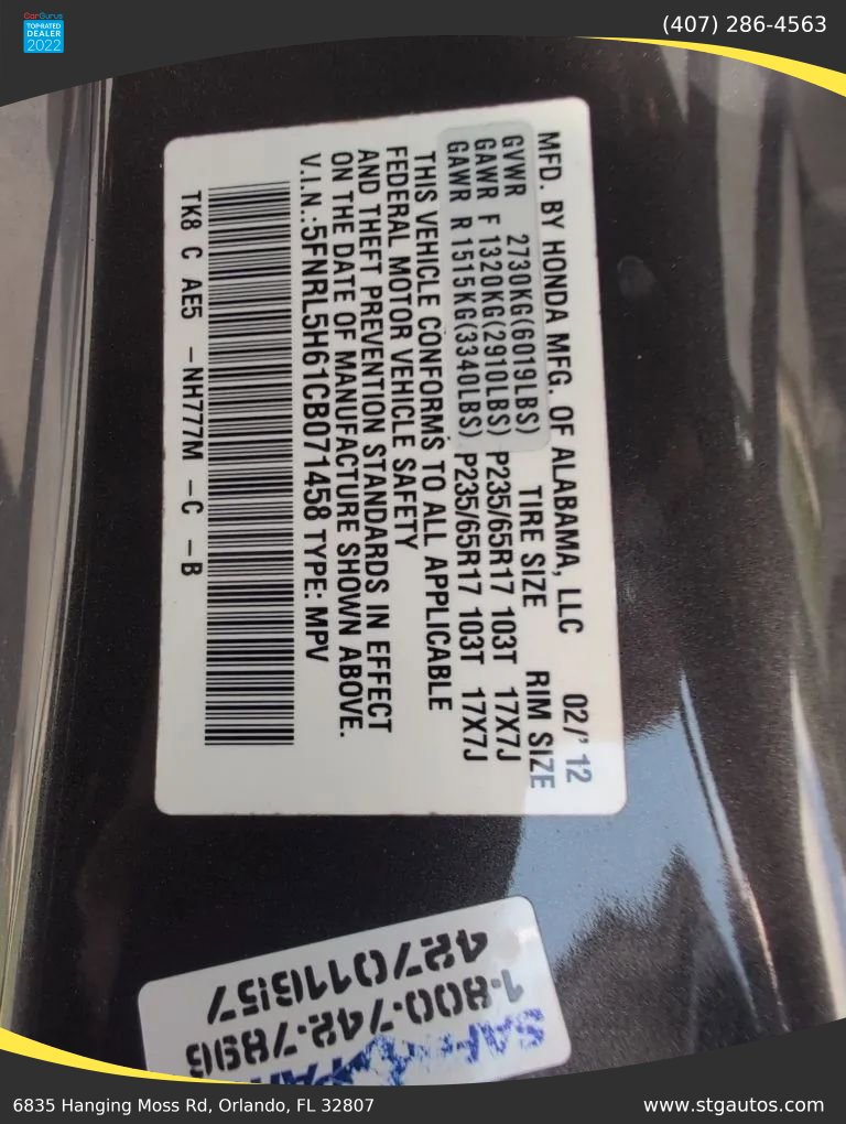 Used 2012 Honda Odyssey EX-L image 38