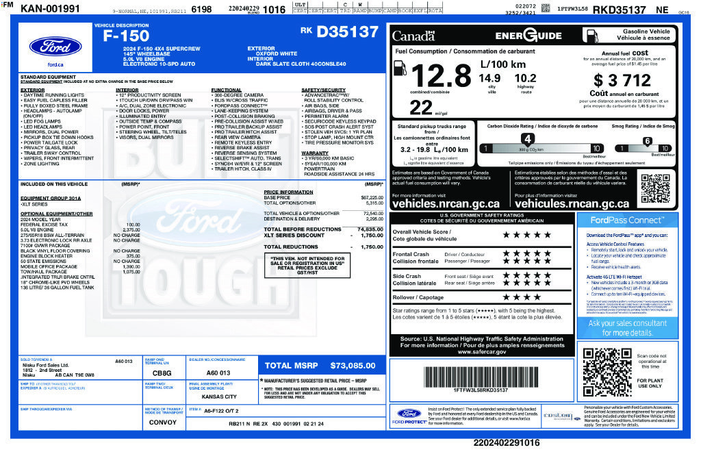 Certified 2024 Ford F150 XLT w/ Mobile Office Package AWD/4WD image 33