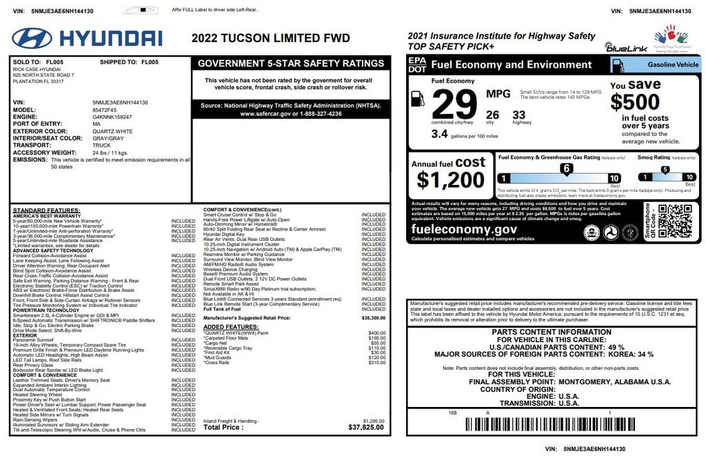 Used 2022 Hyundai Tucson Limited FWD image 3