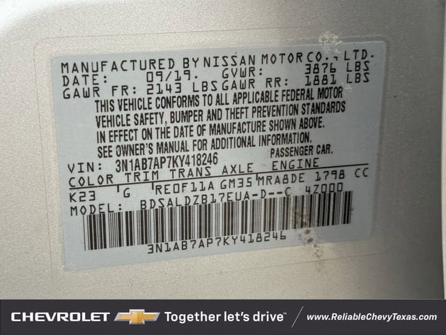 Used 2019 Nissan Sentra SV FWD image 31