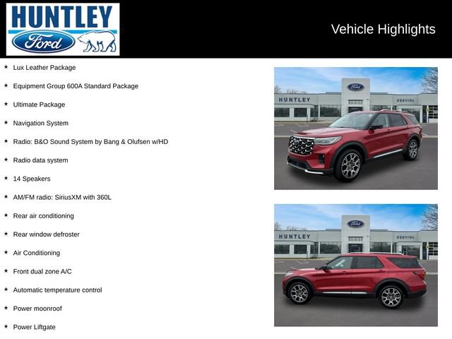 Used 2025 Ford Explorer Platinum w/ Ultimate Package AWD/4WD image 2