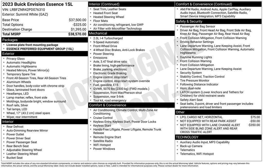 Used 2023 Buick Envision Essence FWD image 3