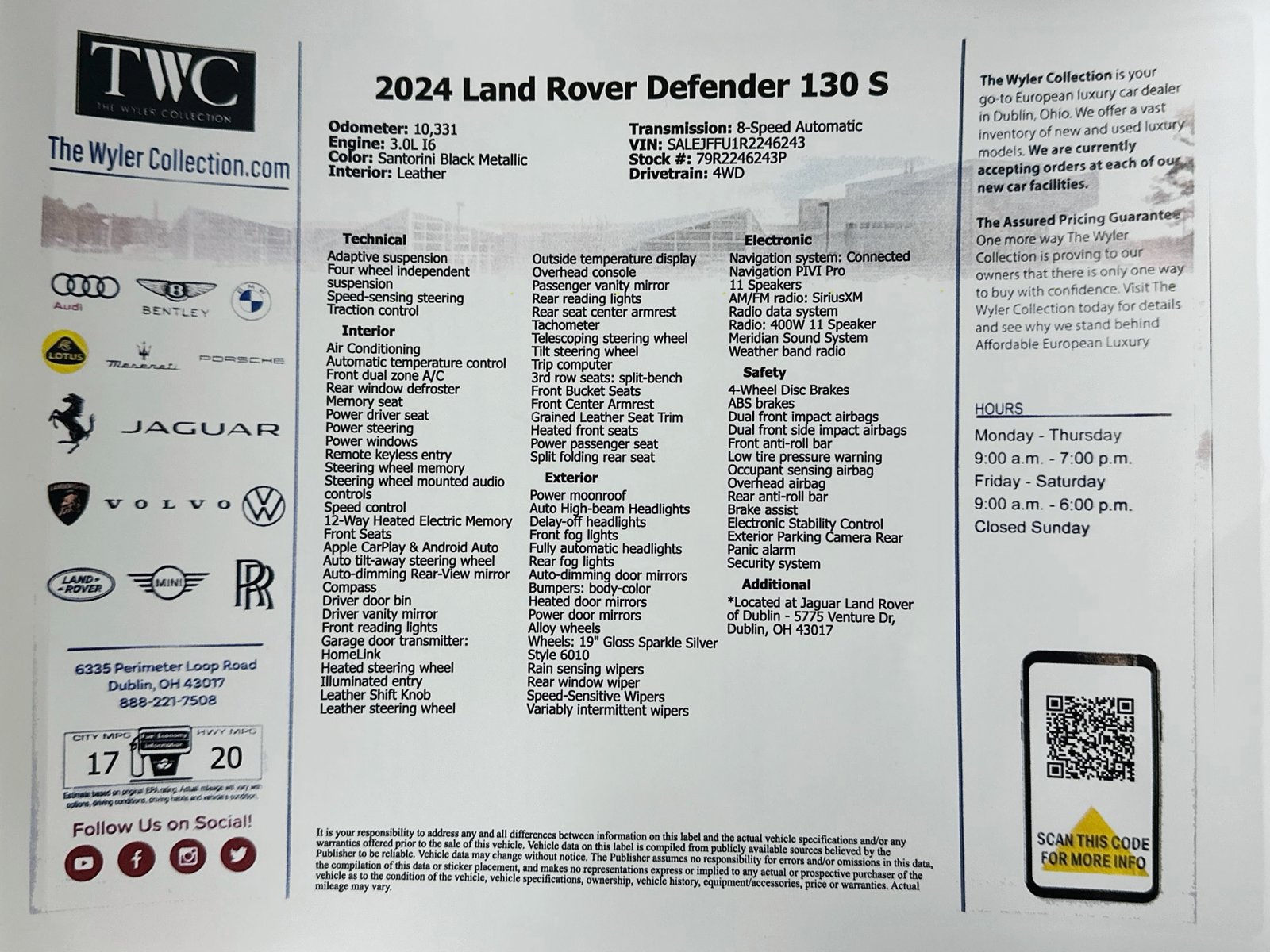 Used 2024 Land Rover Defender 130 S AWD/4WD image 47