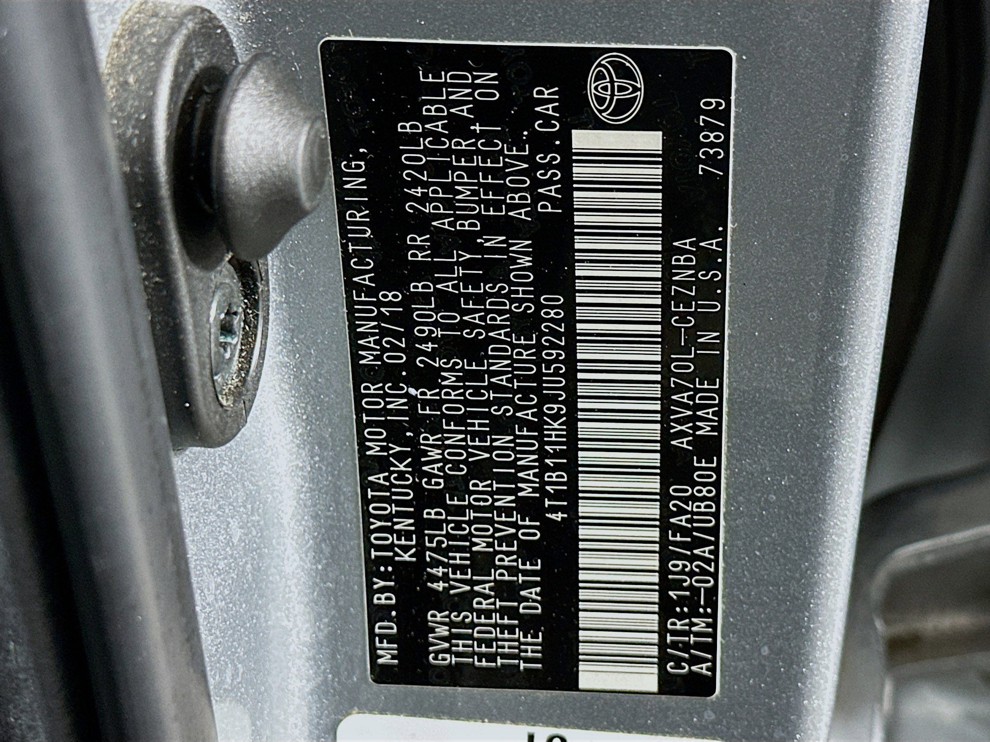 Used 2018 Toyota Camry LE image 12