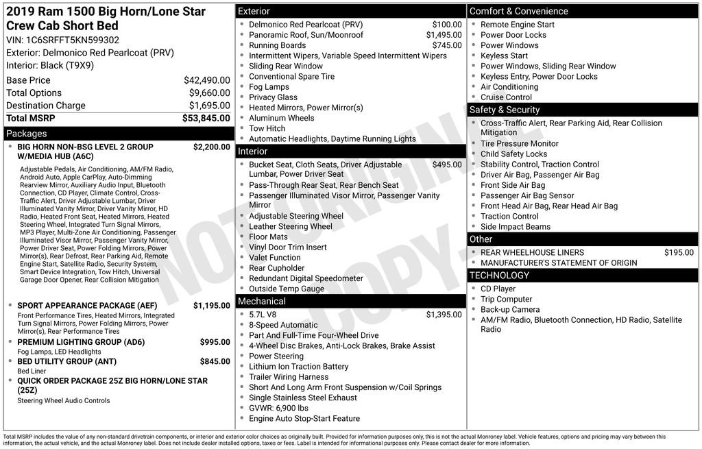 Used 2019 RAM 1500 Big Horn AWD/4WD image 10