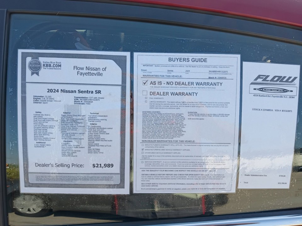 Used 2024 Nissan Sentra SR w/ SR Premium Package FWD image 33