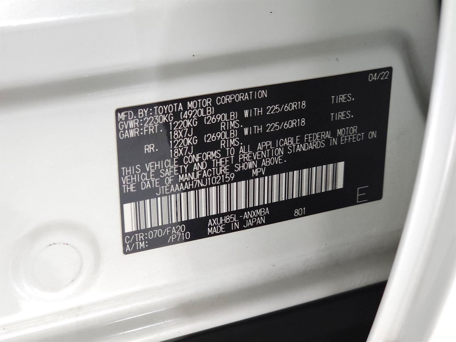 Used 2022 Toyota Venza LE AWD/4WD image 30
