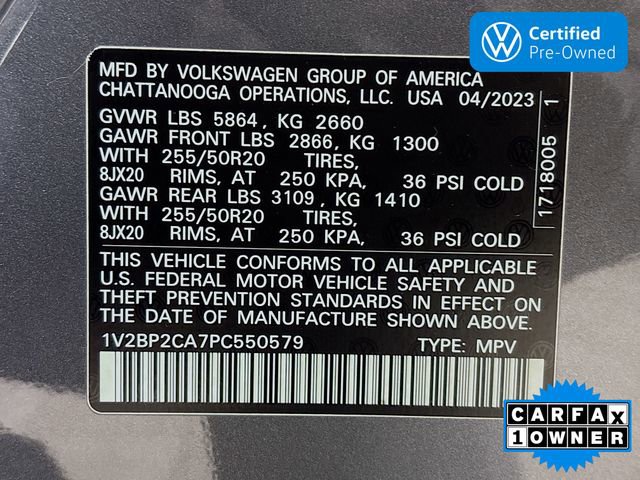 Certified 2023 Volkswagen Atlas SEL AWD/4WD image 33