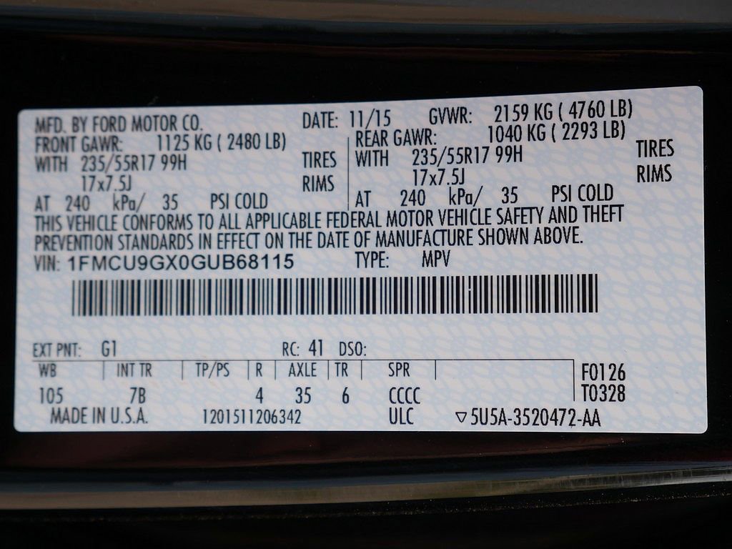 Used 2016 Ford Escape SE AWD/4WD image 54