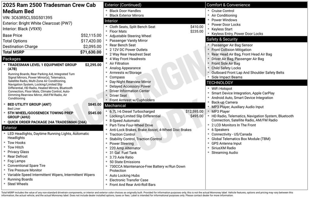 New 2025 RAM 2500 Tradesman AWD/4WD image 4