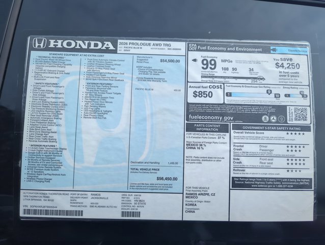 New 2026 Honda Prologue Touring image 21