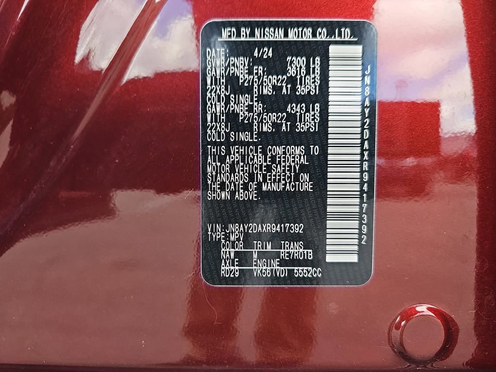 Used 2024 Nissan Armada Platinum w/ Captain's Chairs Package image 40