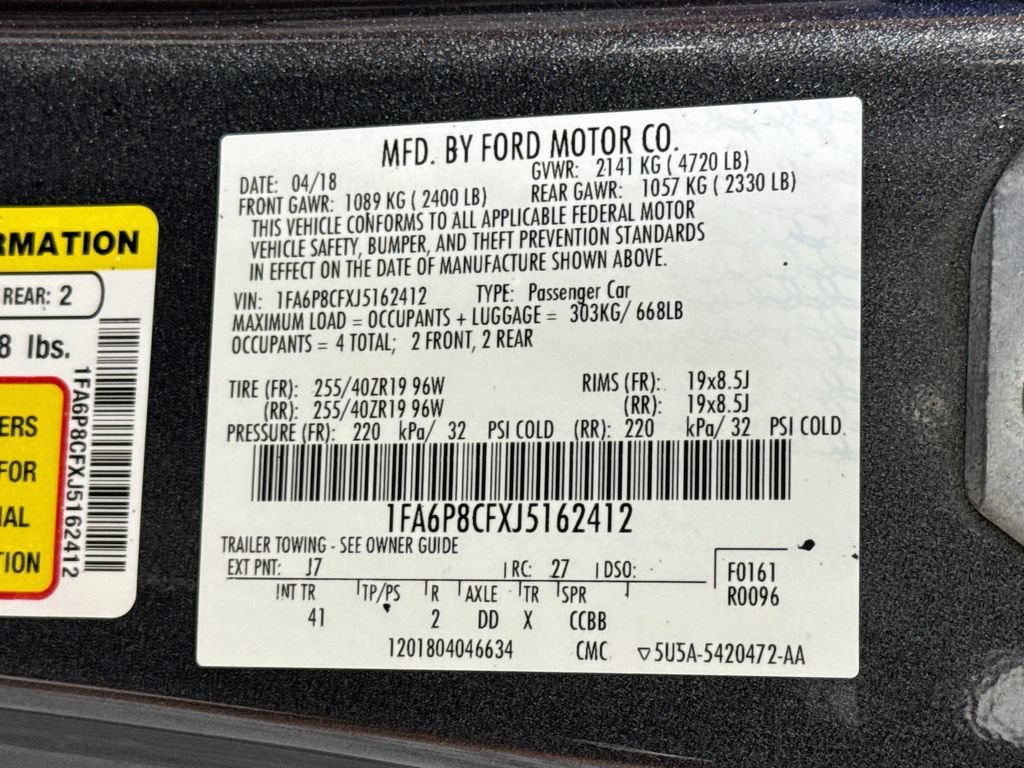 Used 2018 Ford Mustang GT Premium w/ Black Accent Package RWD image 31