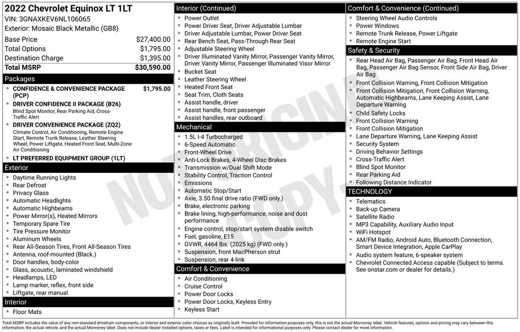 Used 2022 Chevrolet Equinox LT FWD image 2