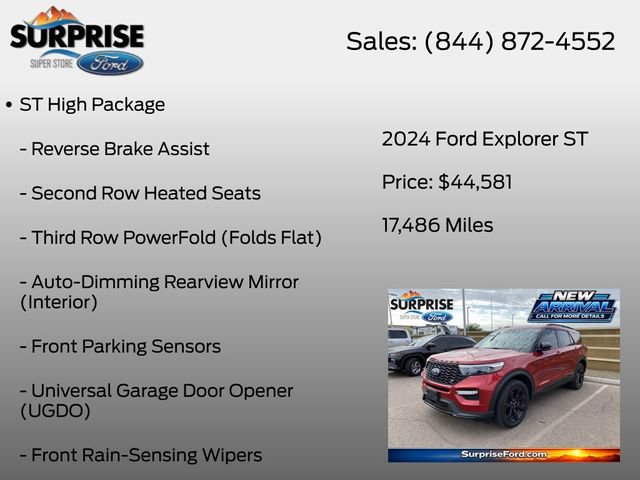 Certified 2024 Ford Explorer ST w/ Equipment Group 401A AWD/4WD image 17