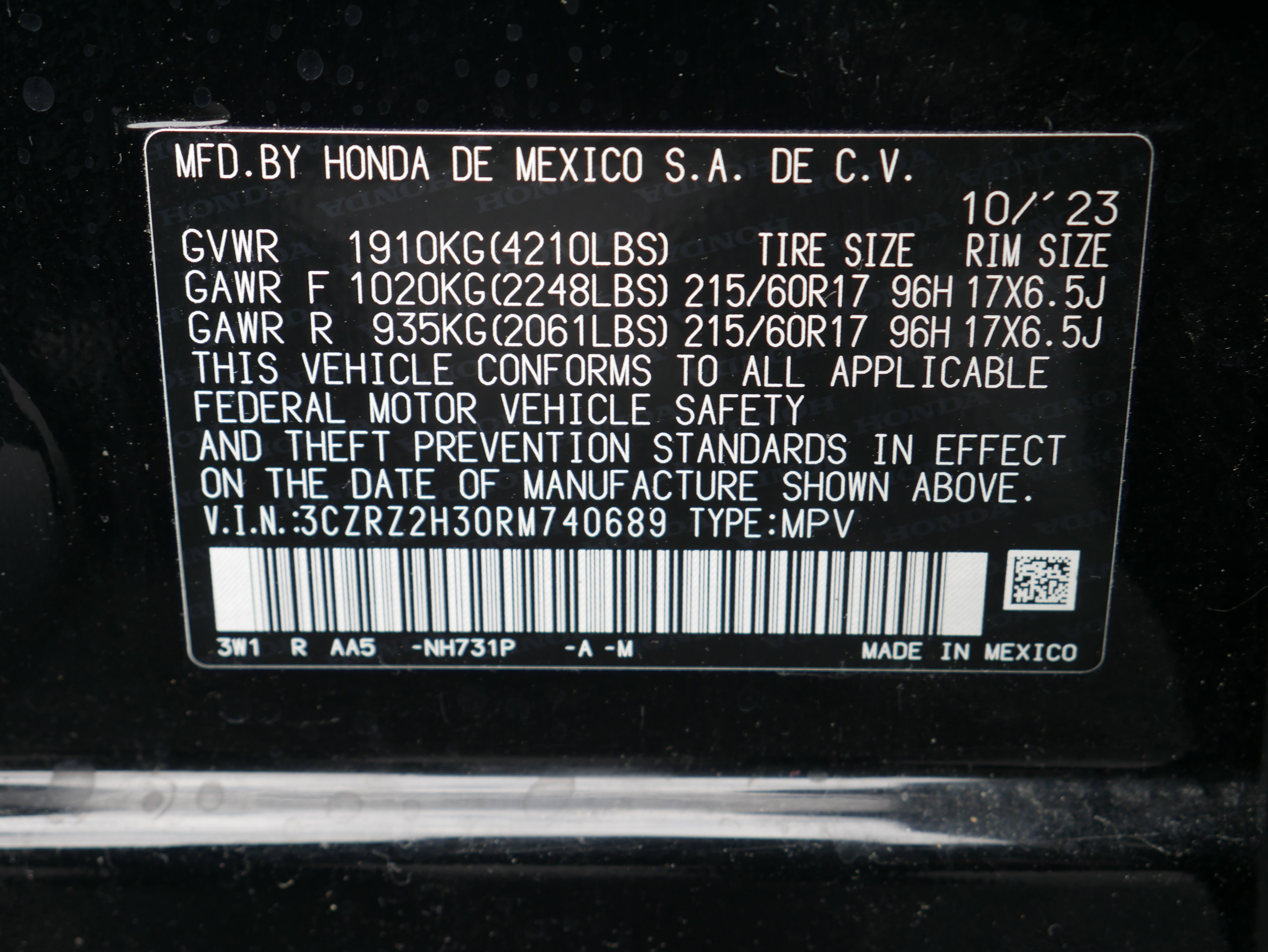 Used 2024 Honda HR-V LX image 30