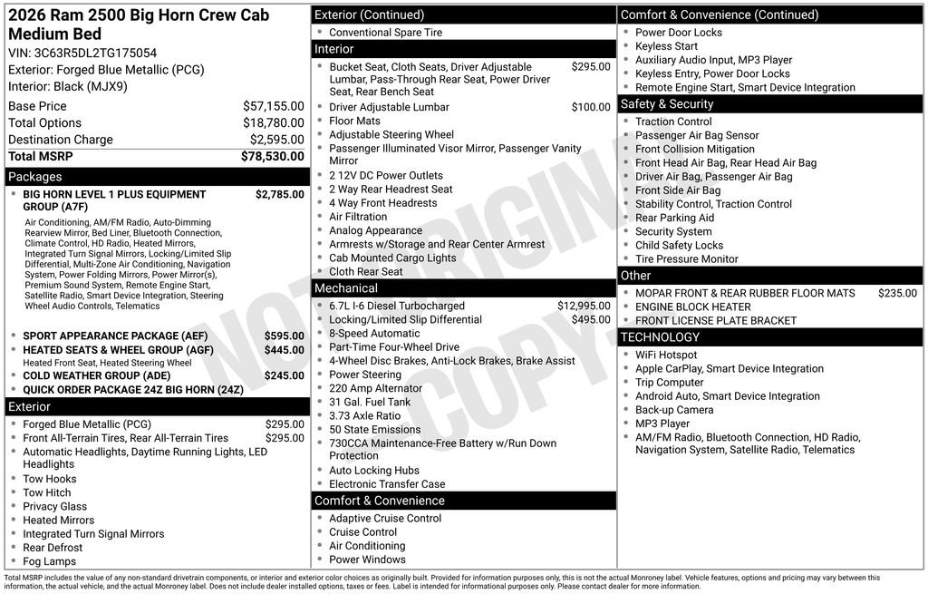 New 2026 RAM 2500 Big Horn AWD/4WD image 6