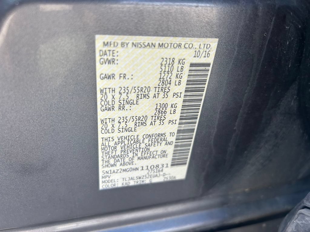 Used 2017 Nissan Murano Platinum w/ Platinum Technology Package FWD image 10