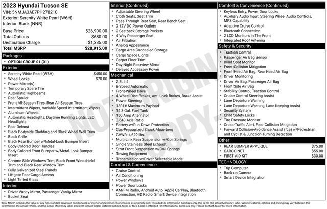 Used 2023 Hyundai Tucson SE image 4