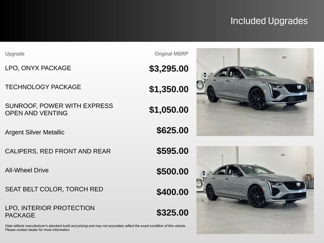 New 2026 Cadillac CT4 V w/ LPO, ONYX Package image 3