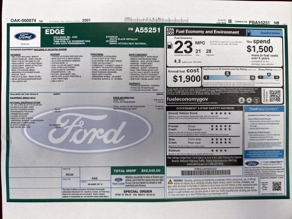 Used 2023 Ford Edge SEL w/ Convenience Package AWD/4WD image 25