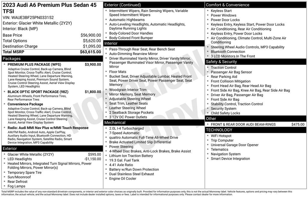 Used 2023 Audi A6 Premium Plus w/ Premium Plus Package image 32