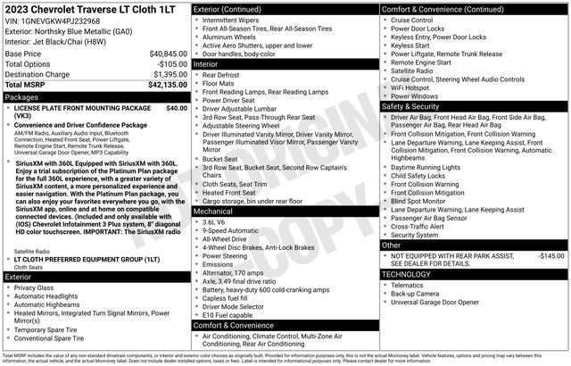 Used 2023 Chevrolet Traverse LT AWD/4WD image 19