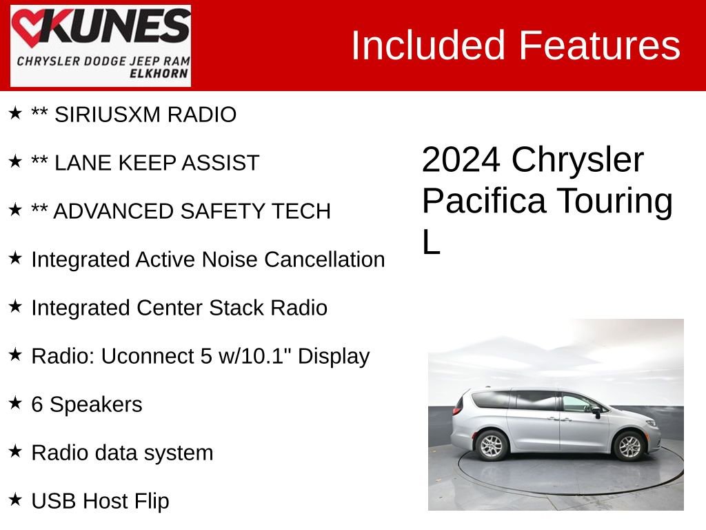 Used 2024 Chrysler Pacifica Touring-L FWD image 3