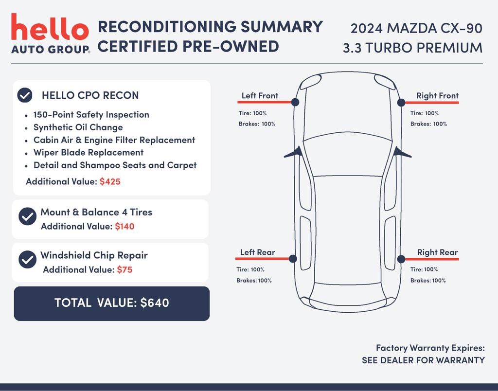 Certified 2024 MAZDA CX-90 3.3 Turbo w/ Premium Package image 3