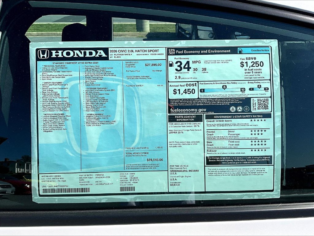 New 2026 Honda Civic Sport image 27