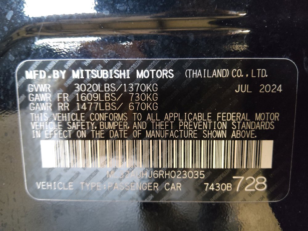 Used 2024 Mitsubishi Mirage ES FWD image 33
