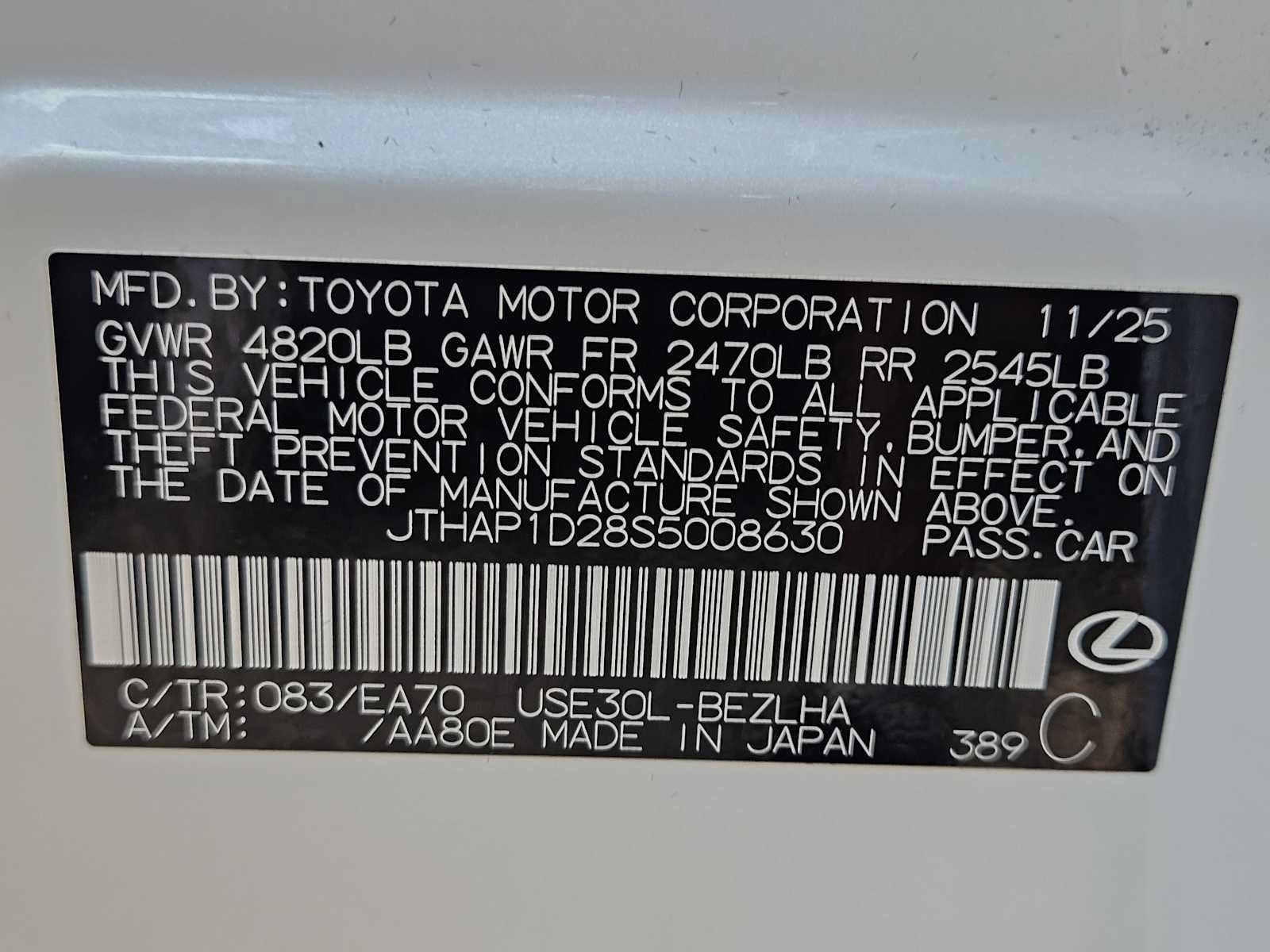 Used 2025 Lexus IS 500 w/ Accessory Package 2 RWD image 32