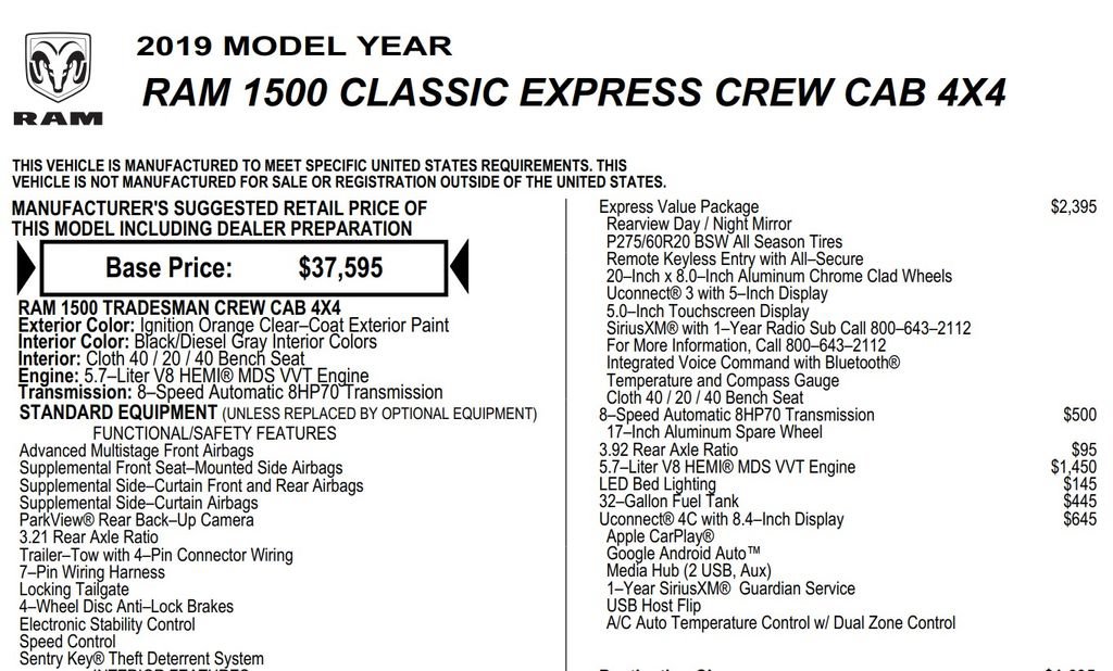 Used 2019 RAM 1500 Express w/ Express Value Package AWD/4WD image 23