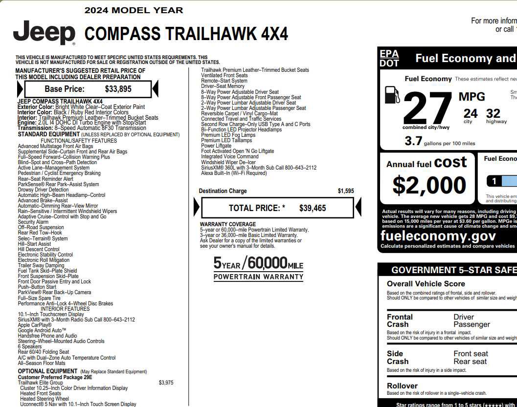 Used 2024 Jeep Compass Trailhawk w/ Trailhawk Elite Group image 2