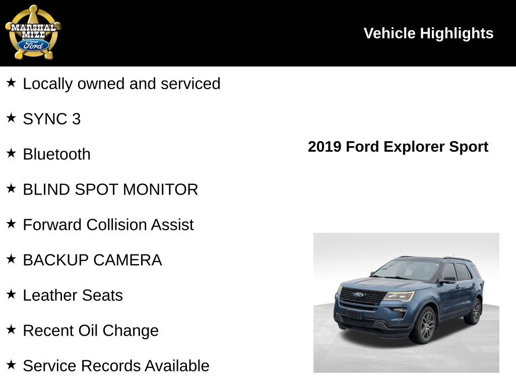 Used 2019 Ford Explorer Sport AWD/4WD image 2