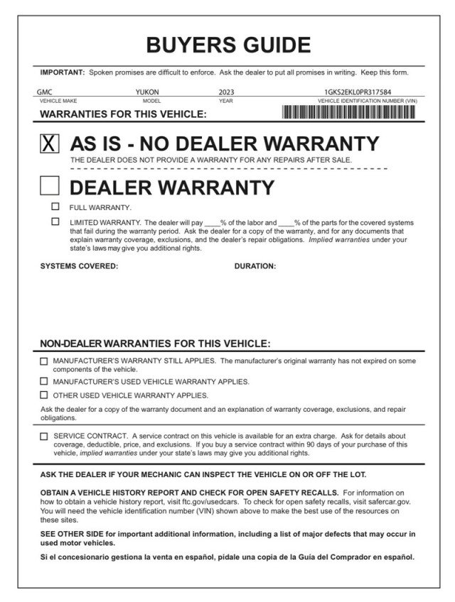 Used 2023 GMC Yukon Denali Ultimate w/ LPO, Floor Liner Package image 39