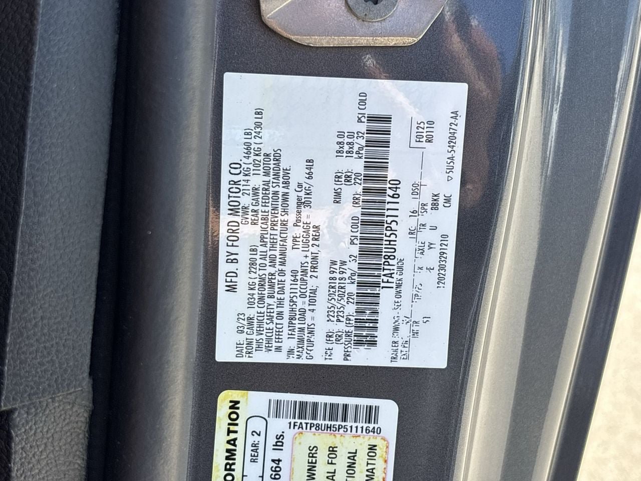 Used 2023 Ford Mustang Premium w/ Equipment Group 201A RWD image 31