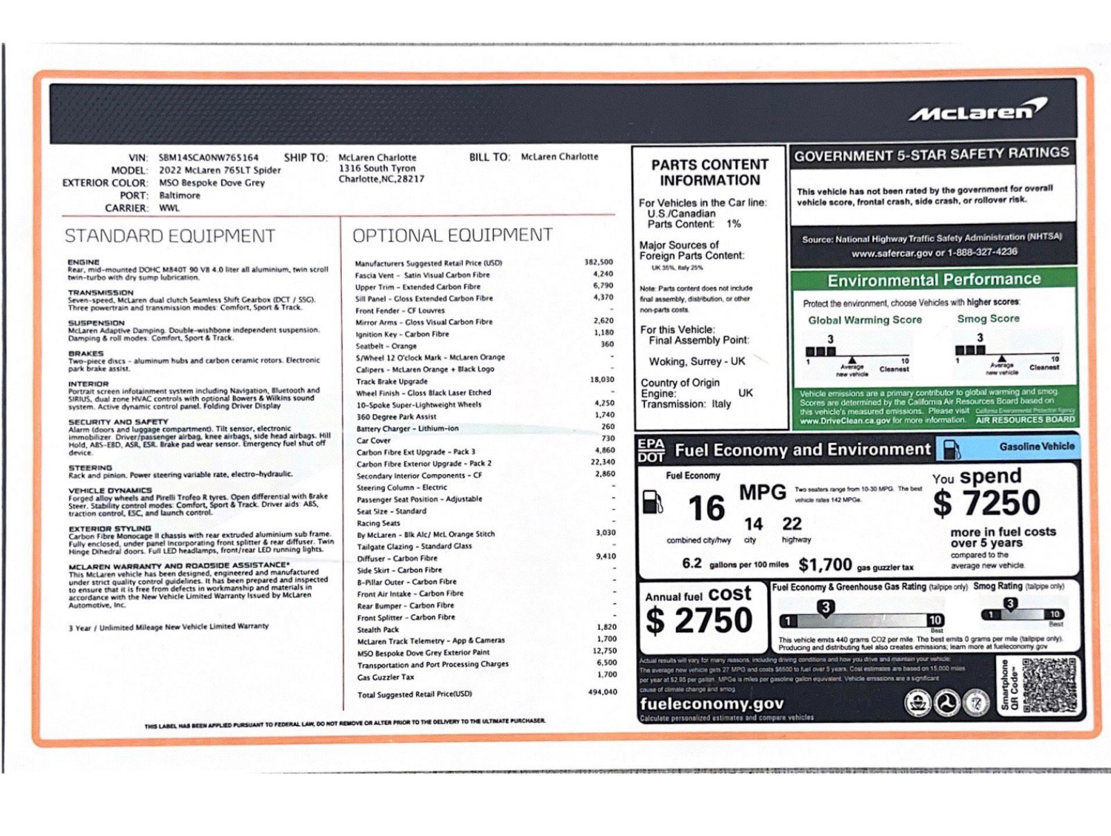 Used 2022 McLaren 765LT image 65